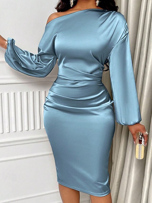 Women's Mini Dress Satin Dress Black Dress Party Dress