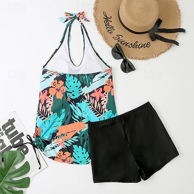 Women's Ruched Swimsuit Halter Bikini Top Swimwear Swimwear