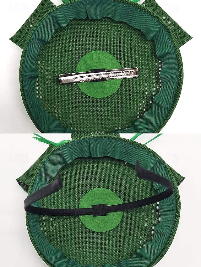 Accents and Women's with Hat Bow Fascinator Green Feather