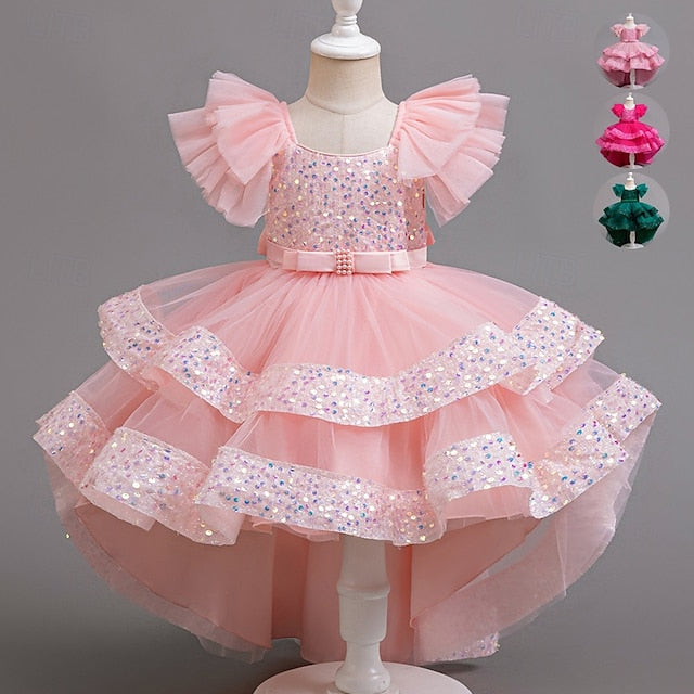Party Dress Sleeveless Wedding Kids Sequin Girls' Special