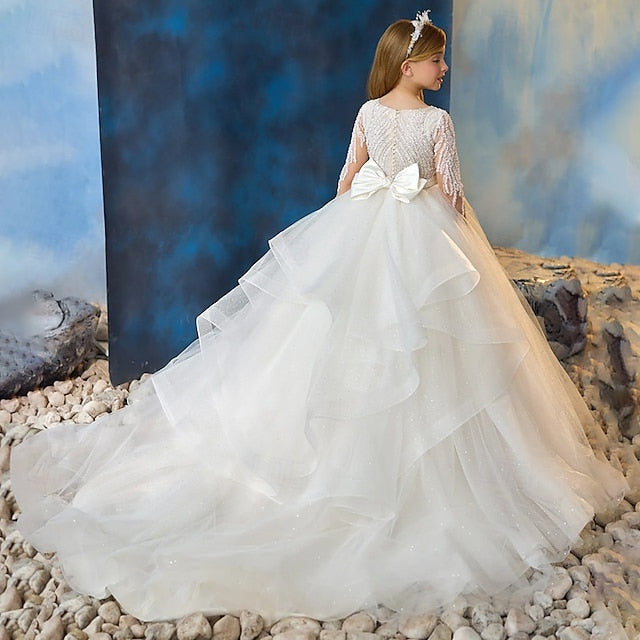 Girl Flower Girls' Kids Dress Party First Communion