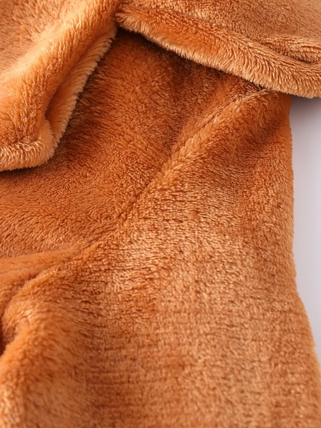 Coat Women's Teddy Faux Furs Fur Warm Comfortable