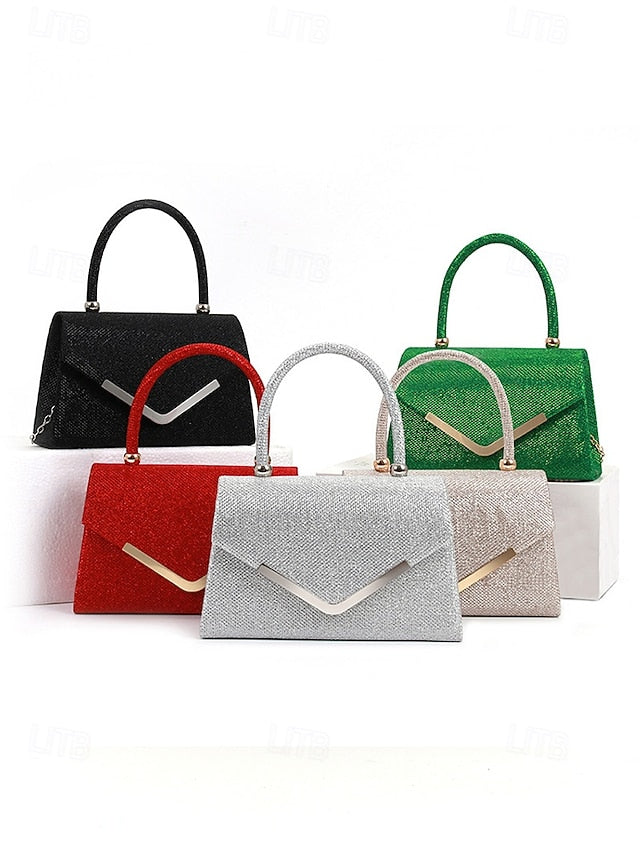 Chain Glitter – Bag with Women's Evening Clutch Strap
