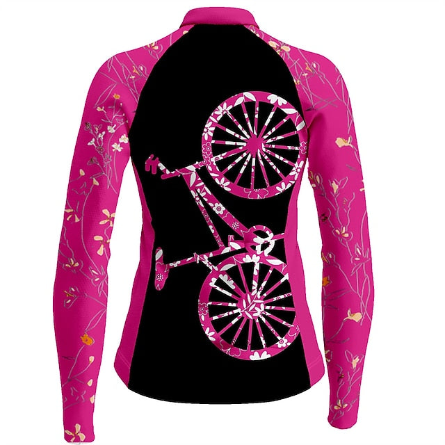 Women's Cycling Jersey Graphic Funny Long Sleeve Bike