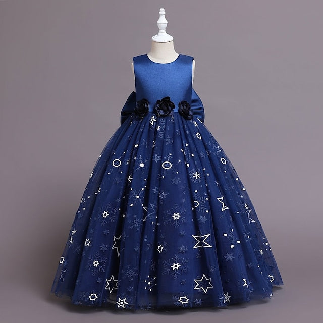Dress Kids Flower Party Little Girls' Line A Wedding