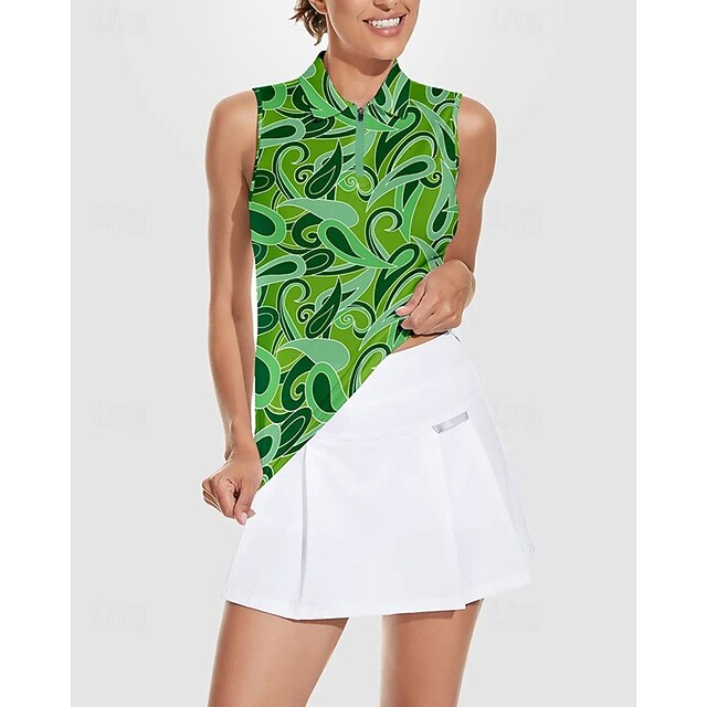 Women's Abstract Art Tennis Shirt Sleeveless Print UPF50+