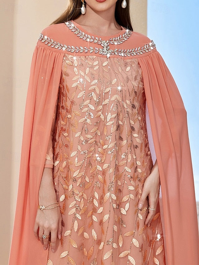 Dress Cape Bride Elegant the of Mother Vintage A-Line