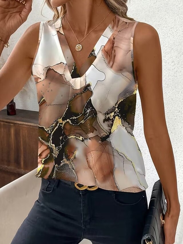 Women's Tank Top Graphic Geometric Abstract Elegant Vintage