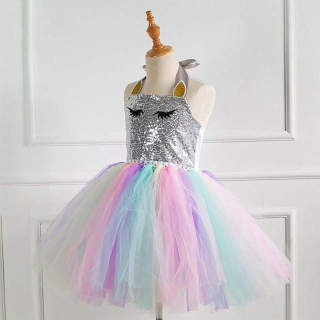 New Movie Girls' Cosplay Unicorn Dress Vacation