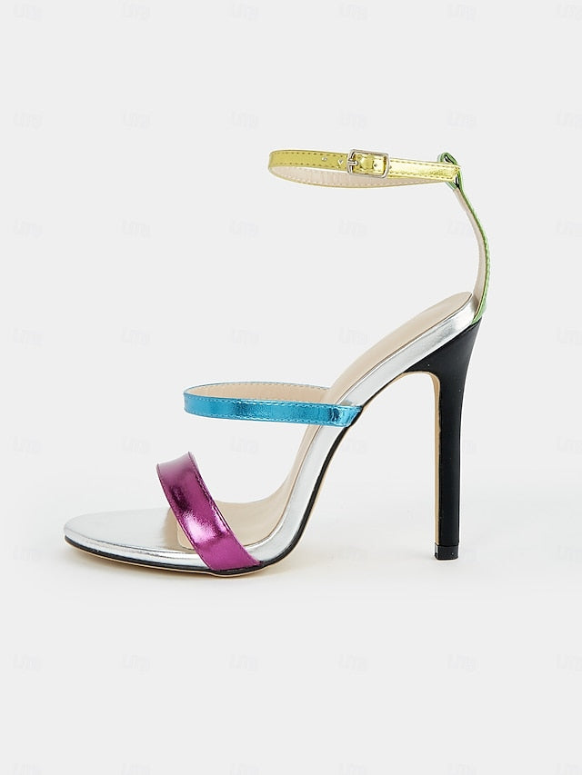Metallic Heels Women's Stiletto – Vibrant Multi-Color