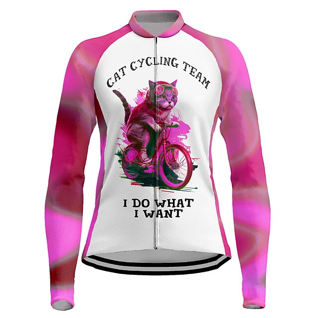 Women's Cycling Jersey Graphic Long Sleeve Bike Jersey Top