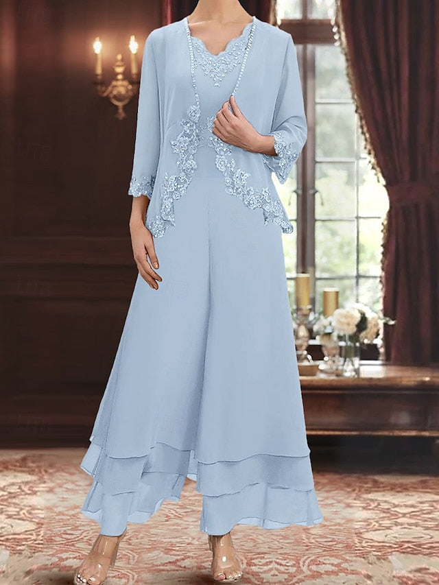 Elegant Sets Dress of Mother Wedding Guest the Bride