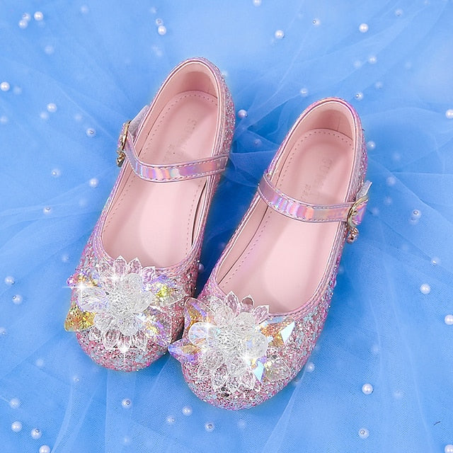 Portable Girls' Princess Walking Flats Leather PU Shoes