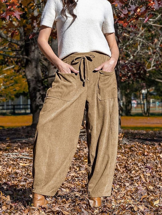 Women's Culottes Wide Leg Chinos Pants Trousers Harem Pants