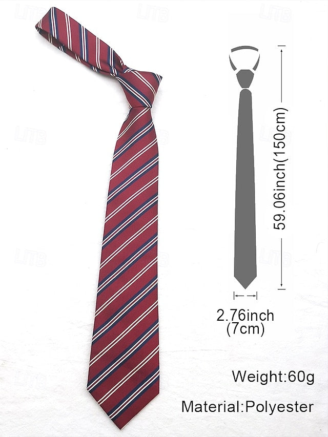 Striped Paisley Necktie and Silk Classic Men's Tie