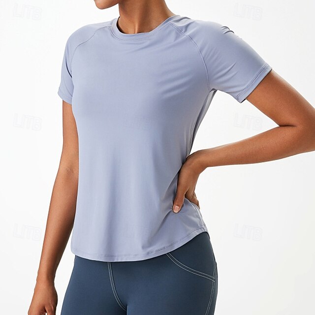 Women's Gym Shirt Running Shirt Mesh Short Sleeve Top