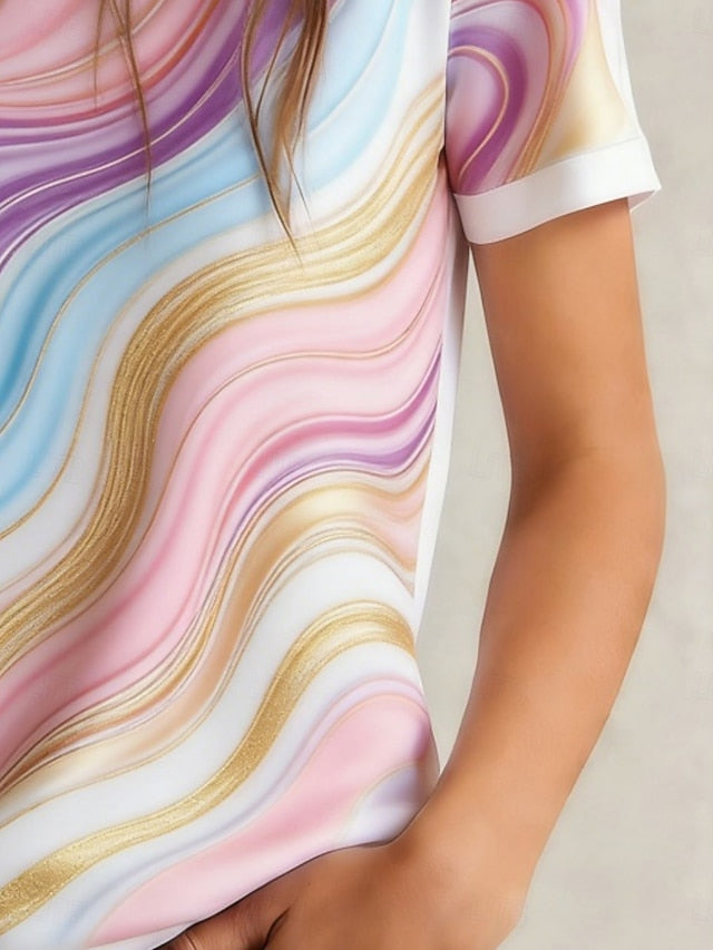 Women's T Shirt Tee Top Print Graphic Abstract Stylish