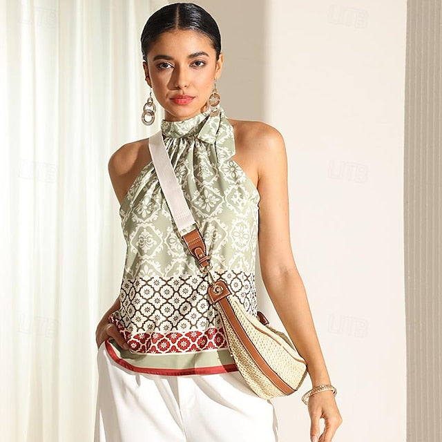 Sac bandoulière bohème en cuir de paille pour femme avec bandoulière réglable