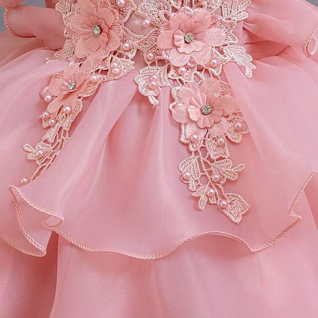 Dress Girls' Asymmetrical Party Kids Floral