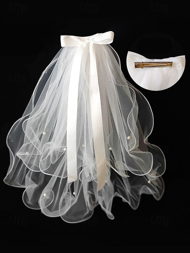 and Veil Satin Elegant Bridal Tulle Ivory Ribbon - Soft with