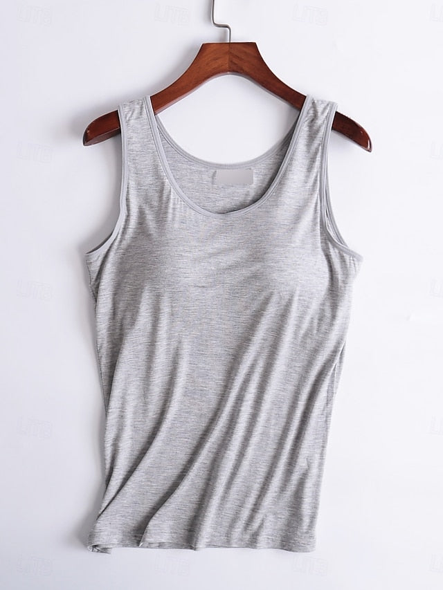 Women's Camisole Tank Top Solid Color Daily Basic Casual