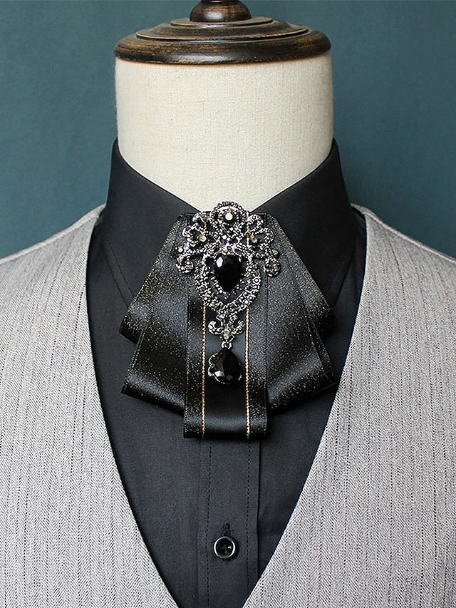 Elegant Tie - Diamond-Accent Men's Satin Bow Christmas