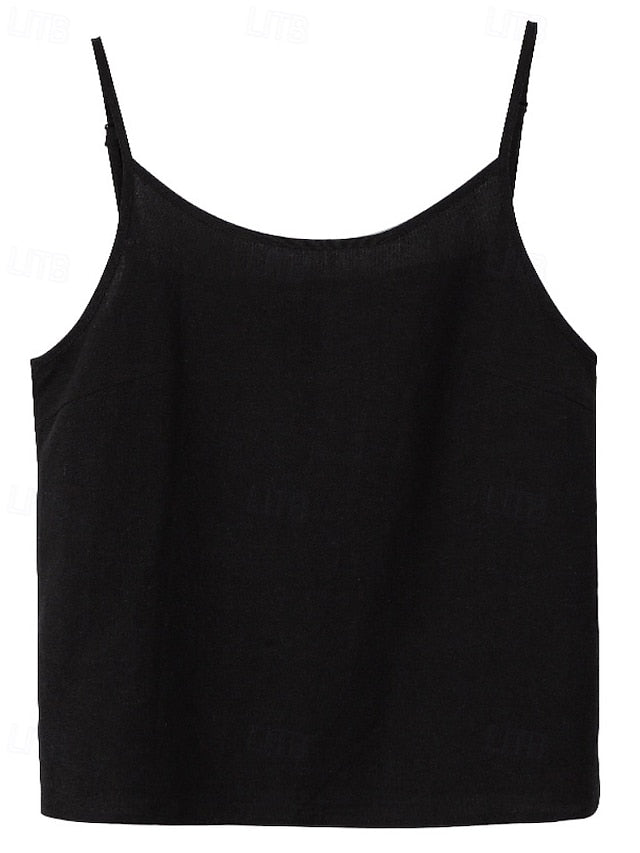 Women's Cotton Linen Shirts Cotton Linen Vest Blouse