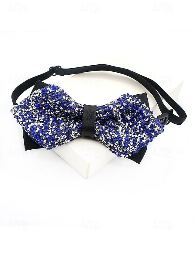 Sequins Bow Polyester Christmas Tie – Sparkling Men's