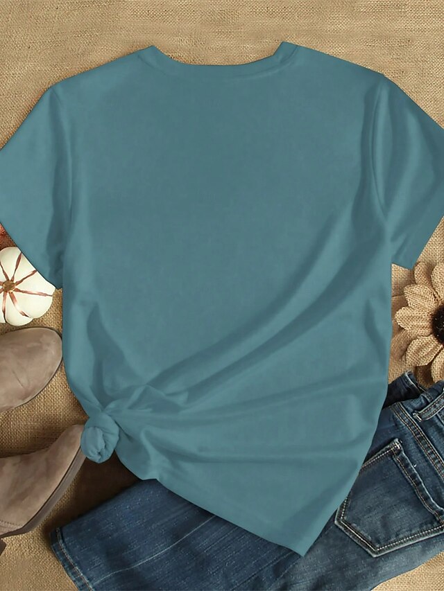 Women's T Shirt Print Ombre Graphic Rooster Vintage Stylish