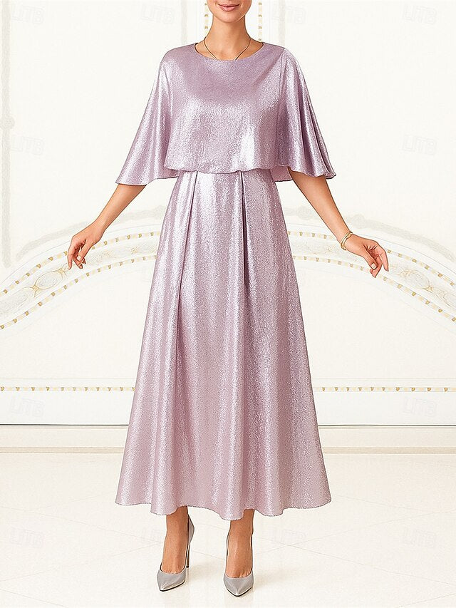 A-Line Ankle Length Party Dress Cocktail Dress Wedding Guest