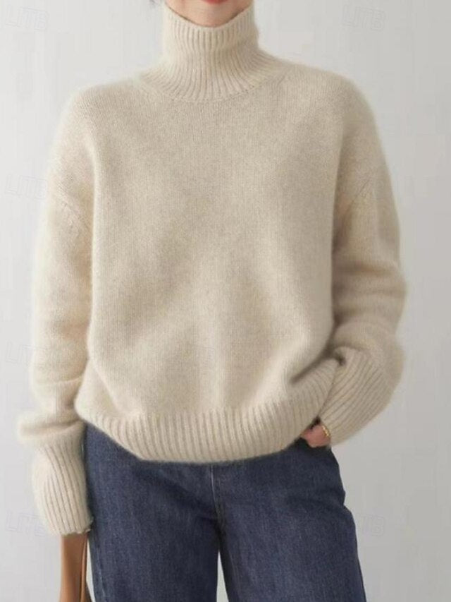 Women's Sweater Pullover Streetwear Casual Solid Color