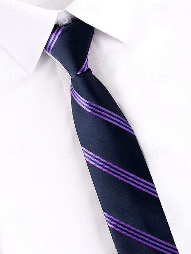 Ties Men's Pre-Tied Narrow - Stripes Classic and Zip