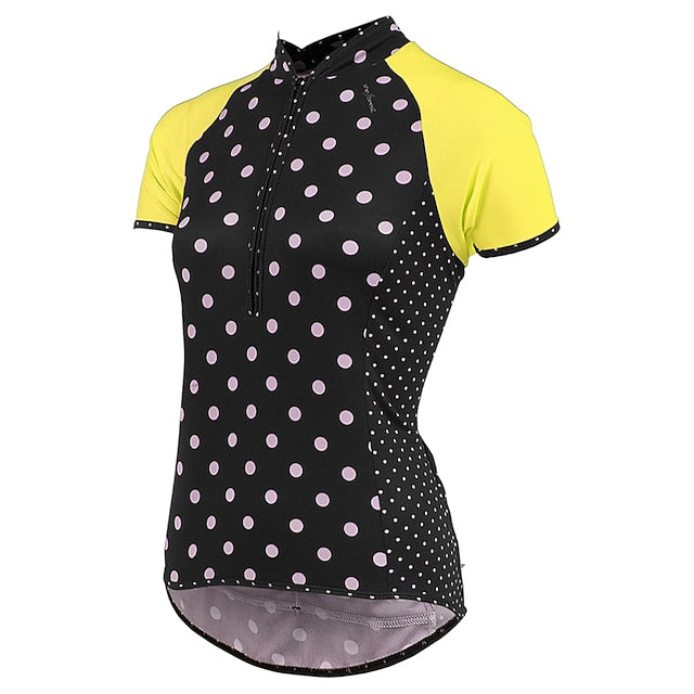 Women's Cycling Jersey Graphic Polka Dot Short Sleeve Bike