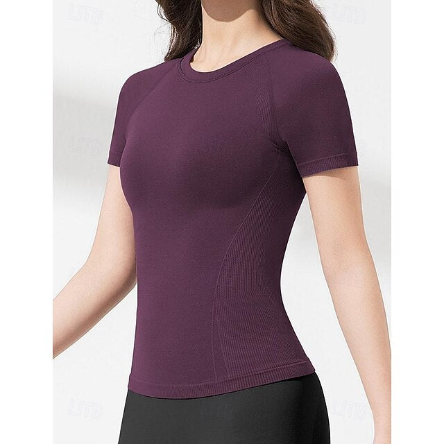 Women's Petite Raglan T Shirt Sports T-Shirt Tunic Seamless