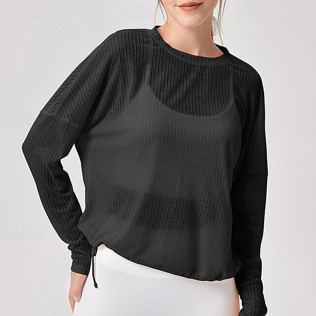 Women's Activewear Yoga Shirts Workout Tops Crew Neck