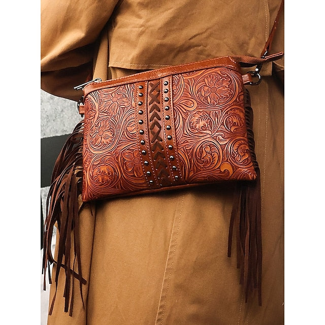 PU Crossbody Leather Bag Shoulder Wristlet Women's Bags