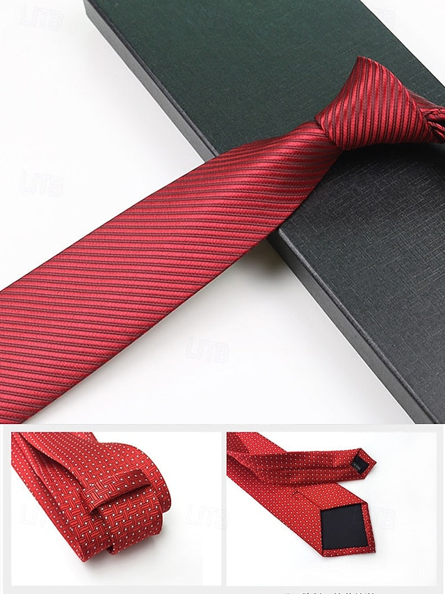 Men's striped tie satin