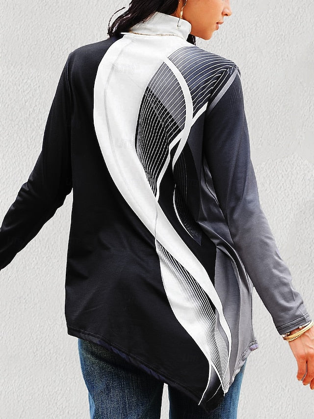 Women's T shirt Long Sleeve Plus Size Shirt Blouse Basic