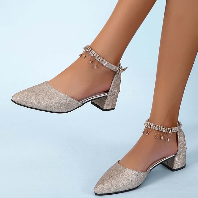 Elegant Women's Wedding Shoes Bridesmaid Pumps Bridal