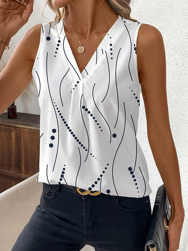 Women's Camisole Tank TopGraphic Polka Dot Stylish Casual