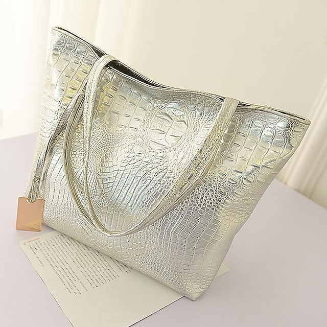 Shoulder Leather Tote Women's Nylon PU Bag Outdoor