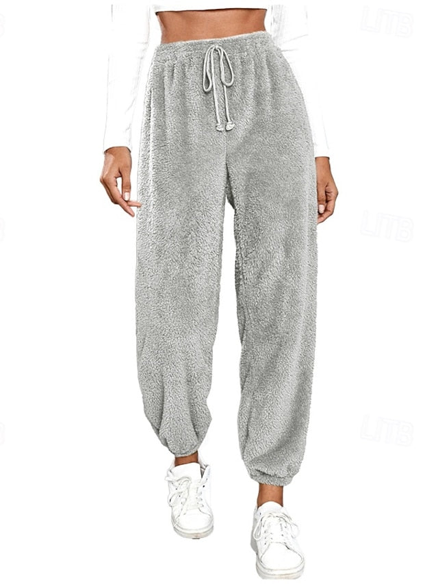 Women's Sweatpants Fleece Pants Chinos Vacation Vintage