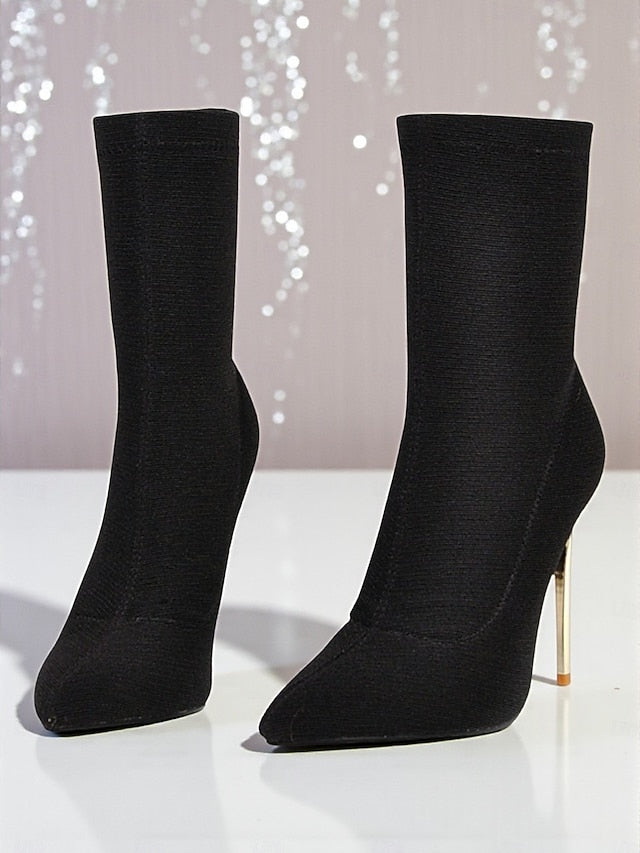 Boots Pointed Leopard Ankle Women's - Stiletto Sexy Print