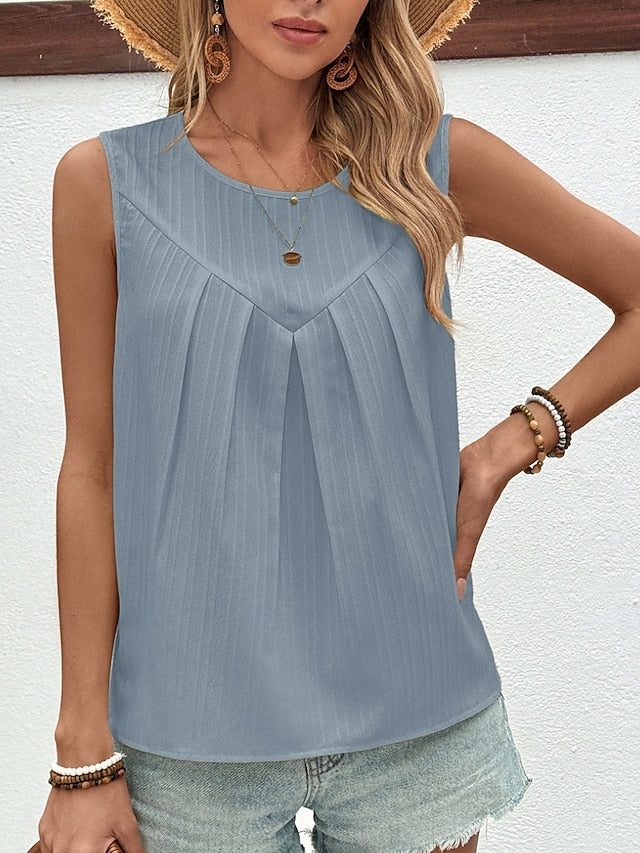 Women's Camisole Tank Top Solid Color Stylish Casual