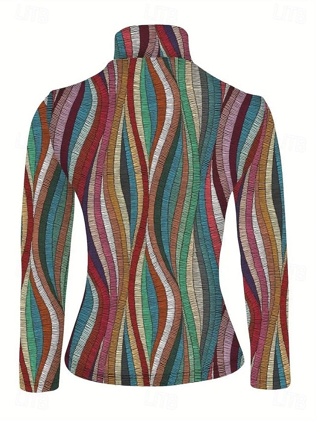 Women's Tunic T Shirt Elegant Bohemia Vintage Long Sleeve
