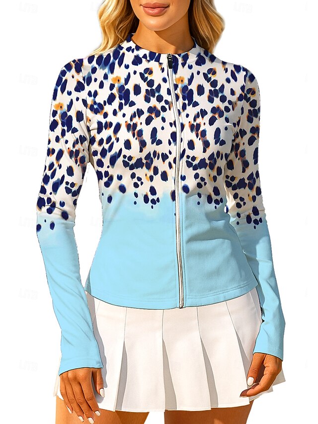 Women's Leopard Gradient Sport Shirt Tennis Shirt Tennis