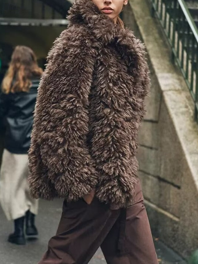 Teddy Warm Faux Coat Women's Furs Fur Comfortable