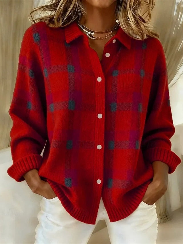 Women's Sweater Cardigan Elegant Fashion Streetwear Solid