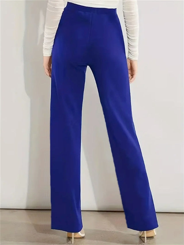 Women's Dress Work Pants Trousers Full Length High Cut