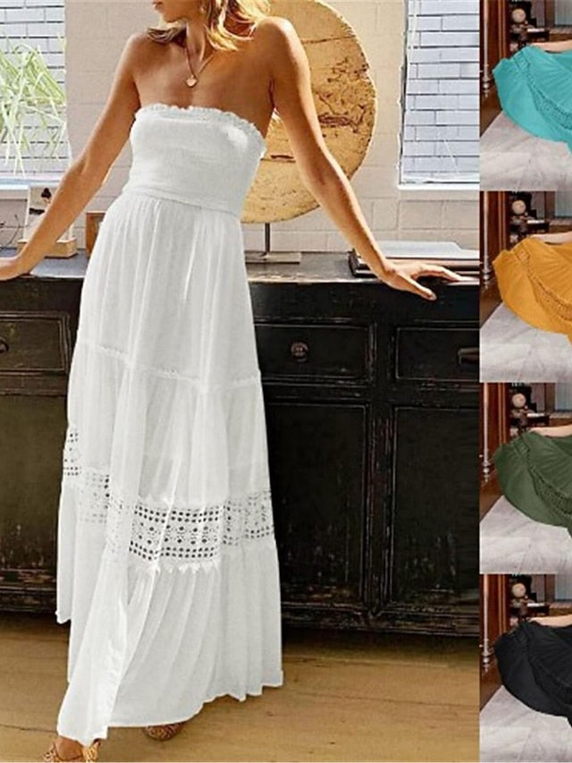 Women's Long Dress Maxi Dress White Dress Casual Dress